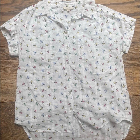 Jane and Delancey White Casual Button Down Shirt - Picture 3 of 7